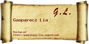 Gasparecz Lia névjegykártya
