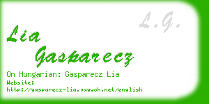 lia gasparecz business card